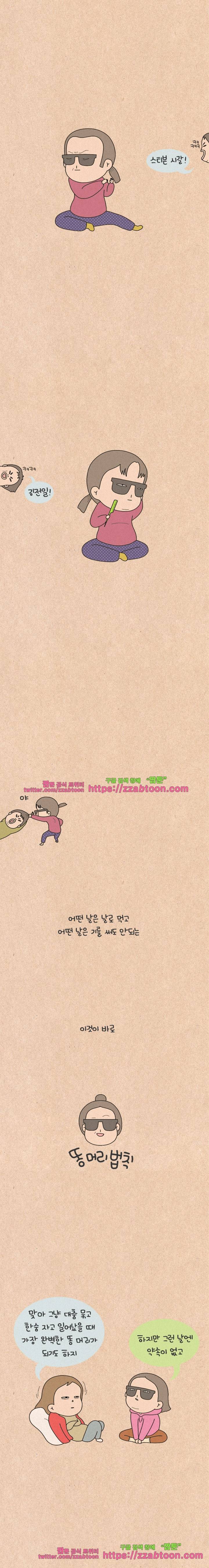 퀴퀴한 일기-170.똥머리 법칙 4