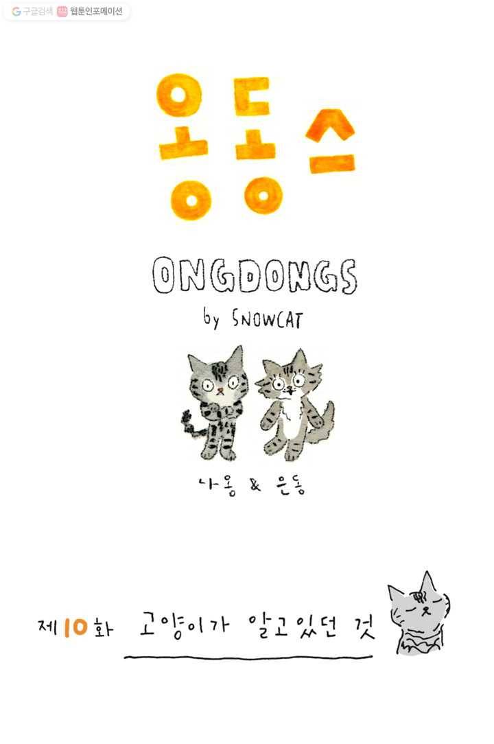 은동은동+옹동스 10화. 고양이가 알고있던 것 1