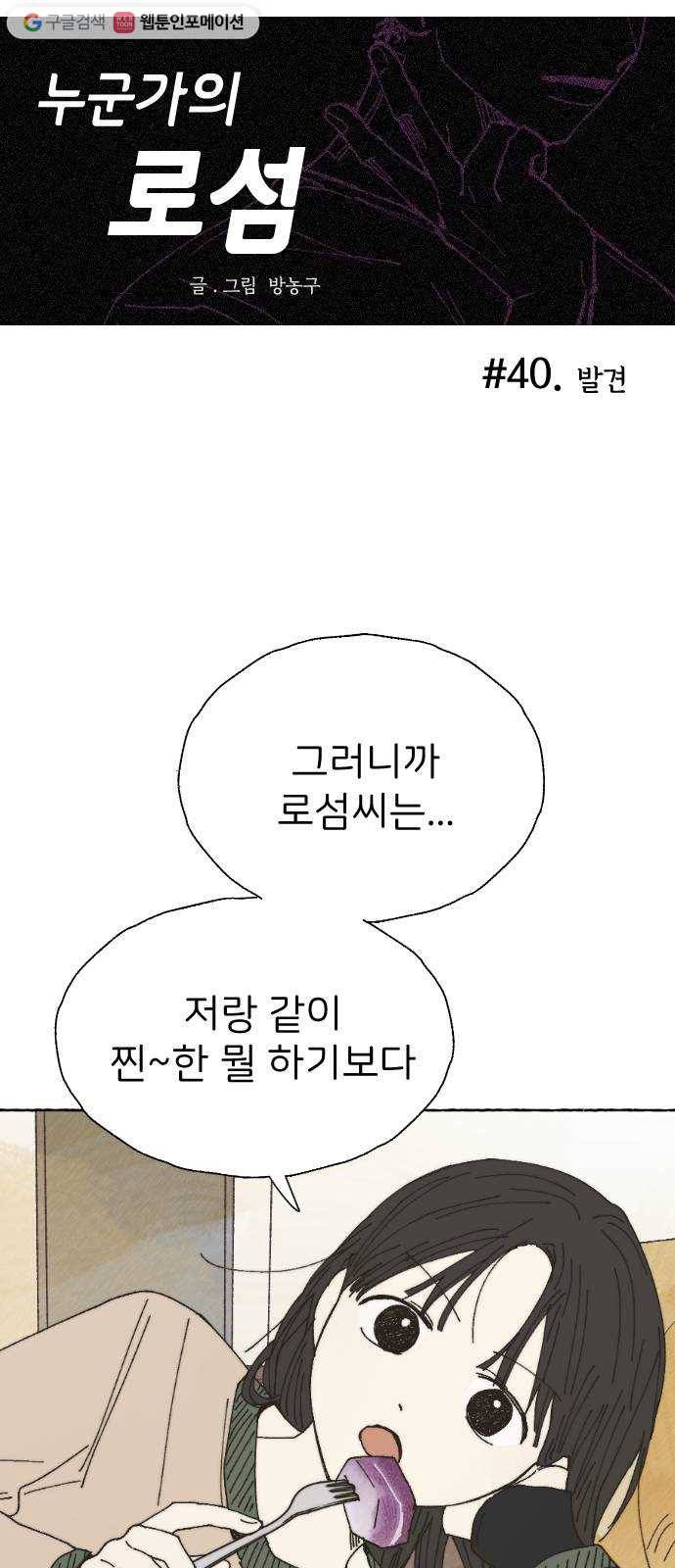 누군가의 로섬 40. 발견 11