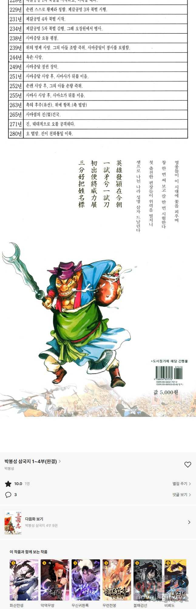 박봉성 삼국지 4부 8권 89