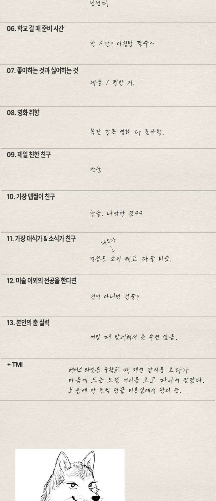 일립예고 학생들 1부 후기 (Q 24