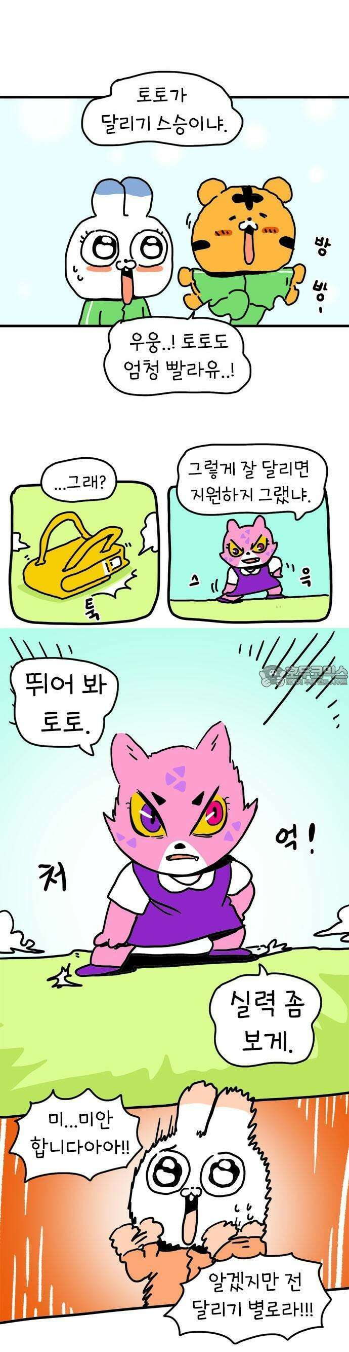 소심한 호랭이 코코 28화 달리기 좋아한다 말해! (3) 10