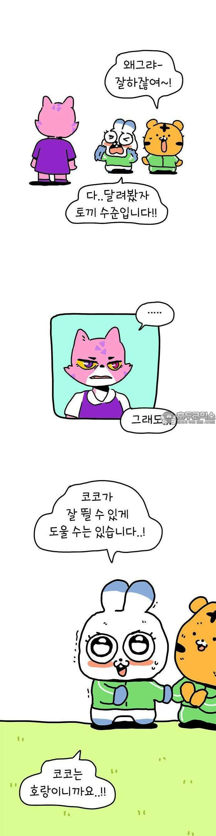 소심한 호랭이 코코 28화 달리기 좋아한다 말해! (3) 11