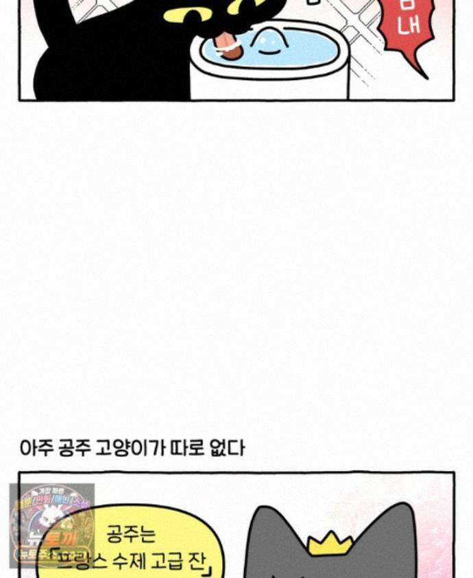 먼지 덩어리 짱덕 73． 물 마시는 고양이 6